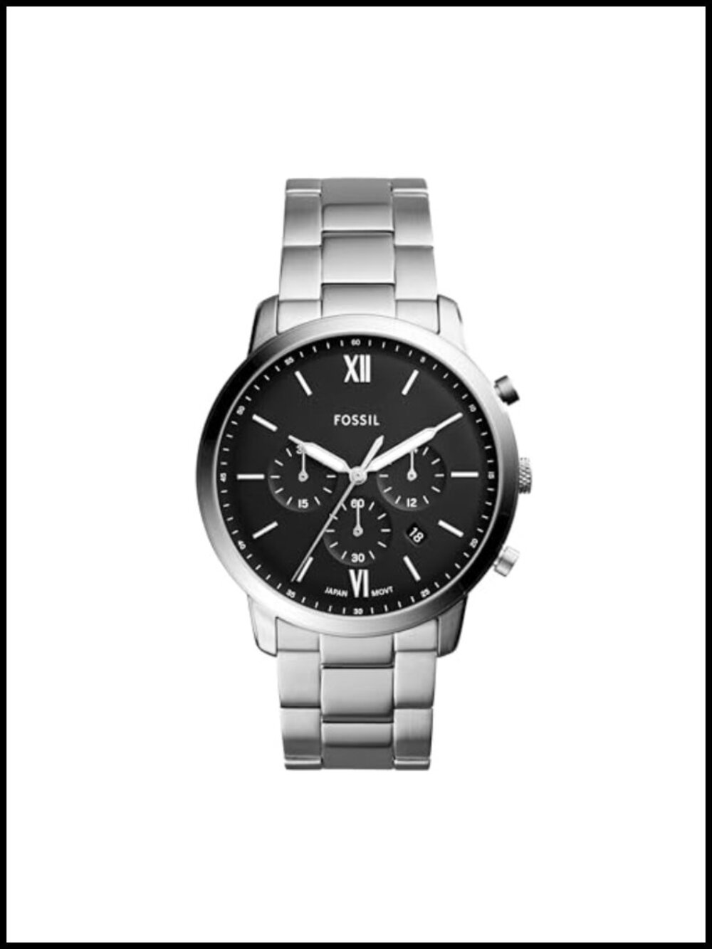 Mens Neutra Quartz Chronograph Stainless Steel Watch 44mm